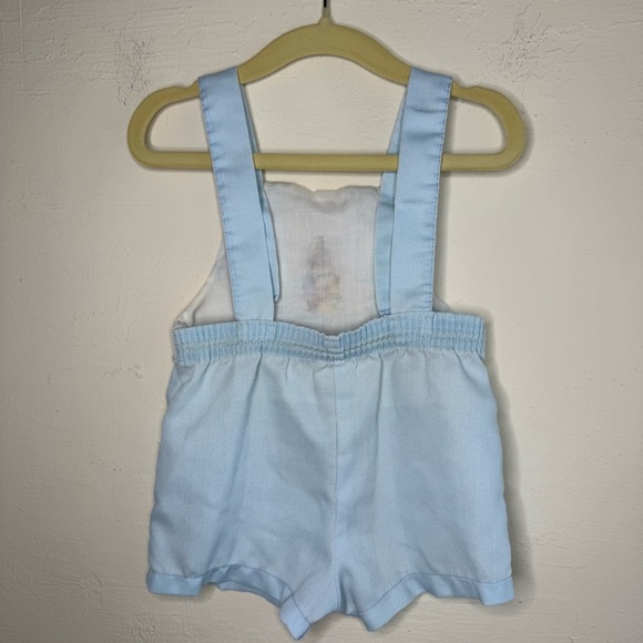 Vintage 1970's Peter Rabbit Rabbit John John Overall Short Size 0-6 Months - Picture 3 of 5